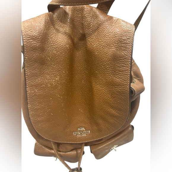 Coach Billie Brown Leather Backpack - Picture 8 of 9